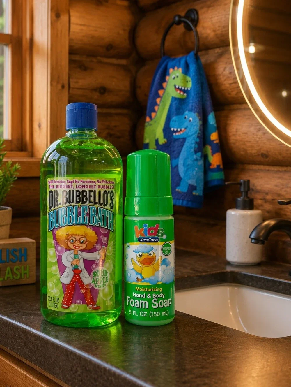 Green Sour Apple Kids Bubble Bath & Foam Soap Set